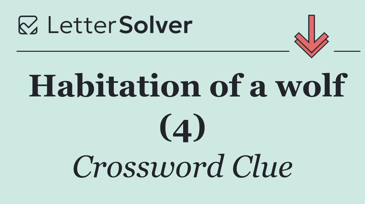 Habitation of a wolf (4)