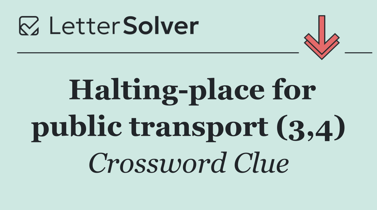 Halting place for public transport (3,4)