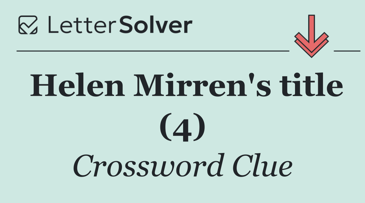 Helen Mirren's title (4)