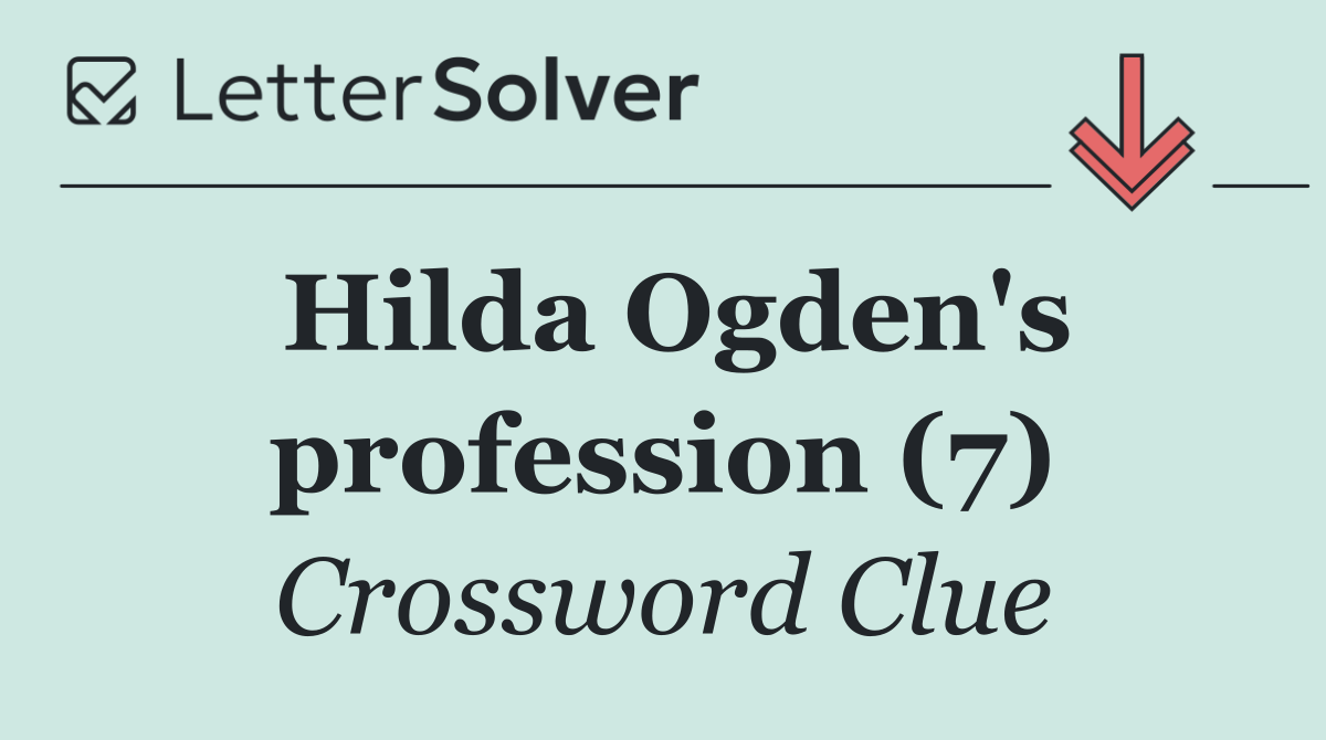 Hilda Ogden's profession (7)