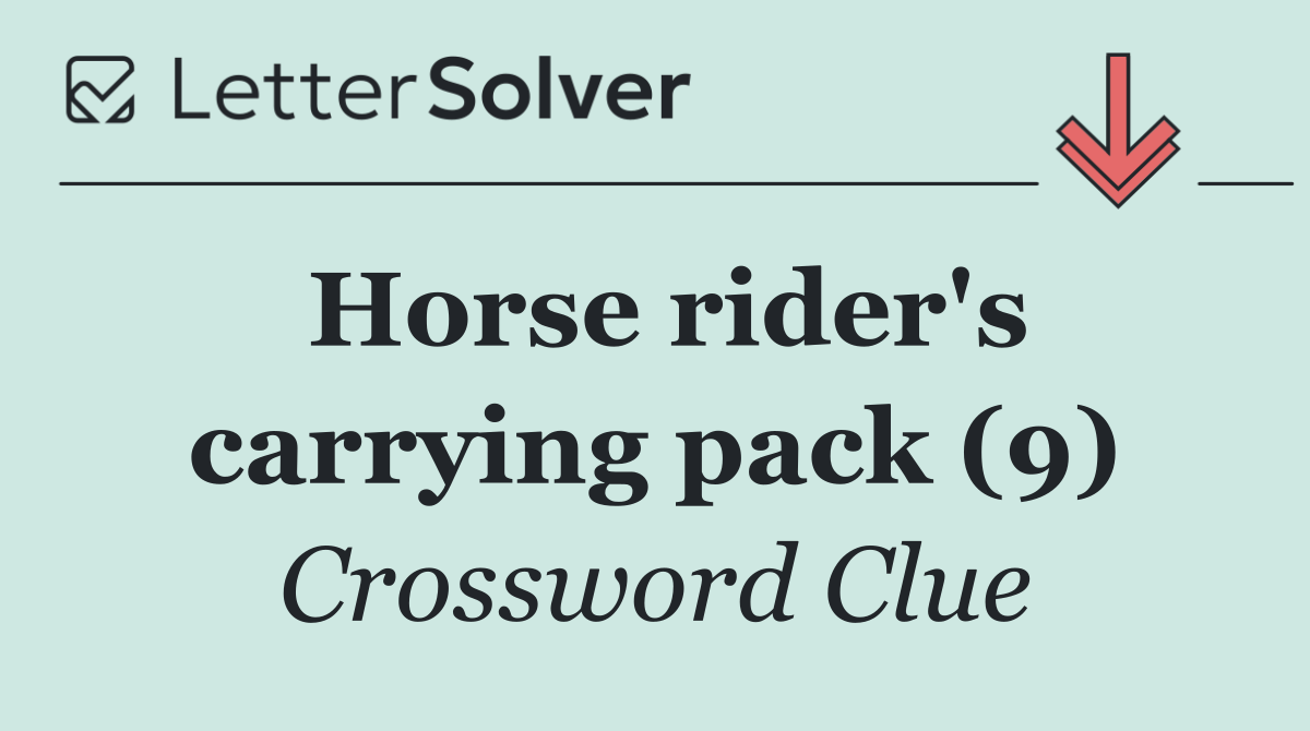 Horse rider's carrying pack (9)