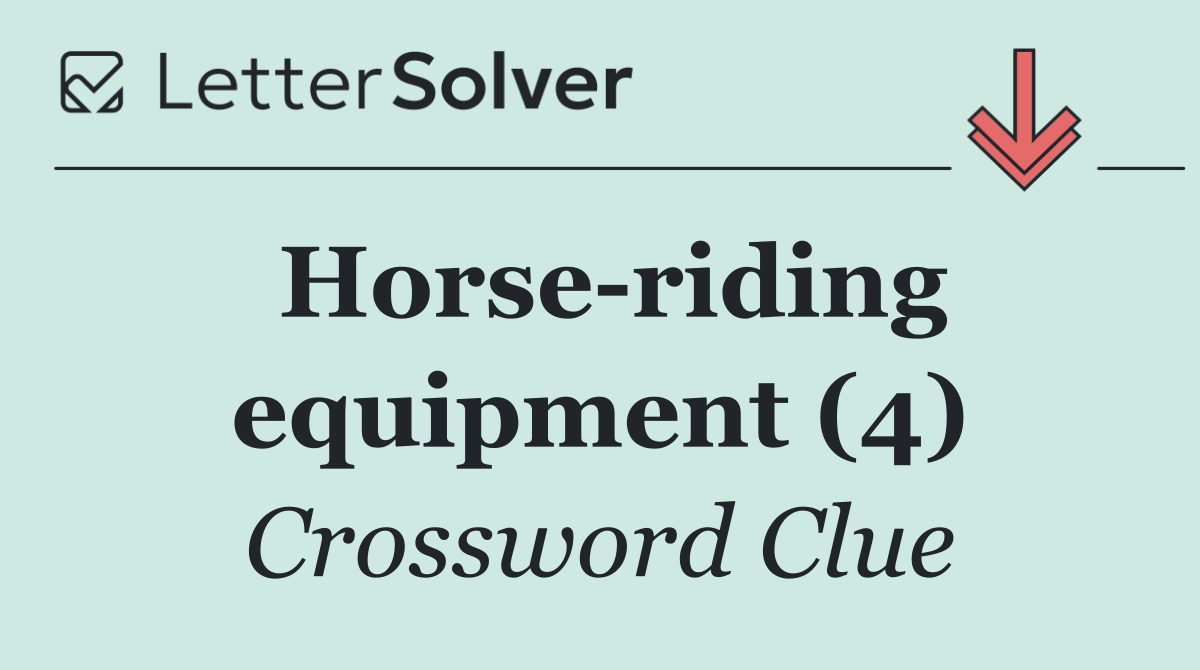 Horse riding equipment (4)
