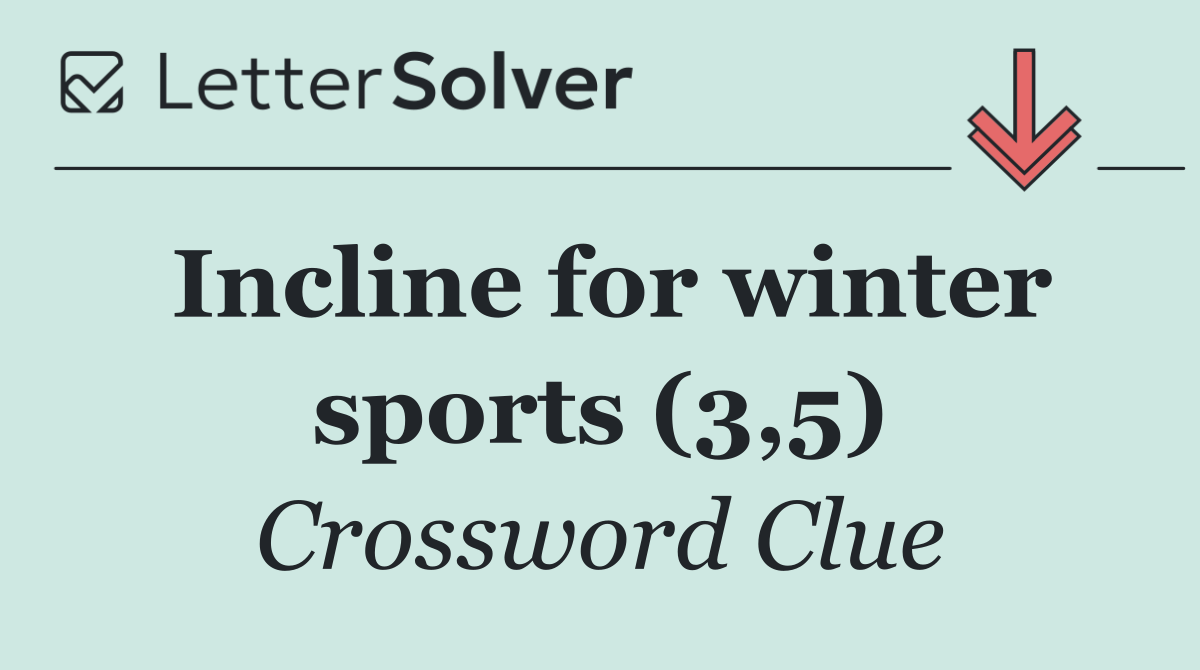 Incline for winter sports (3,5)