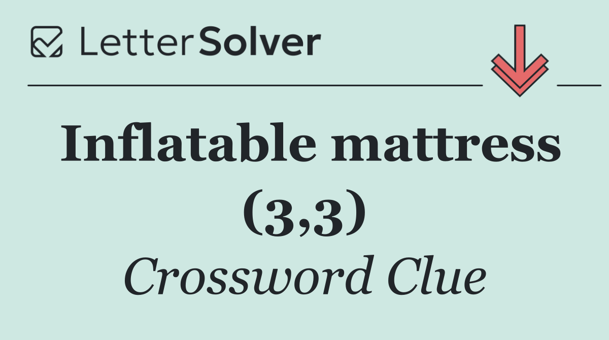 Inflatable mattress (3,3)