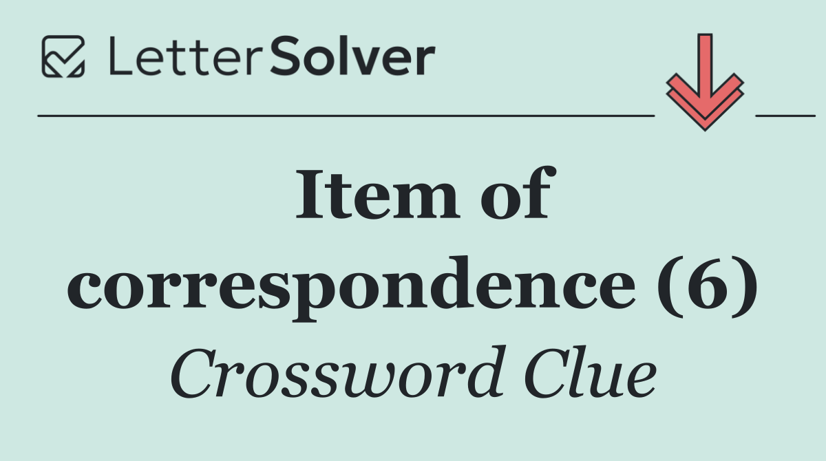 Item of correspondence (6)