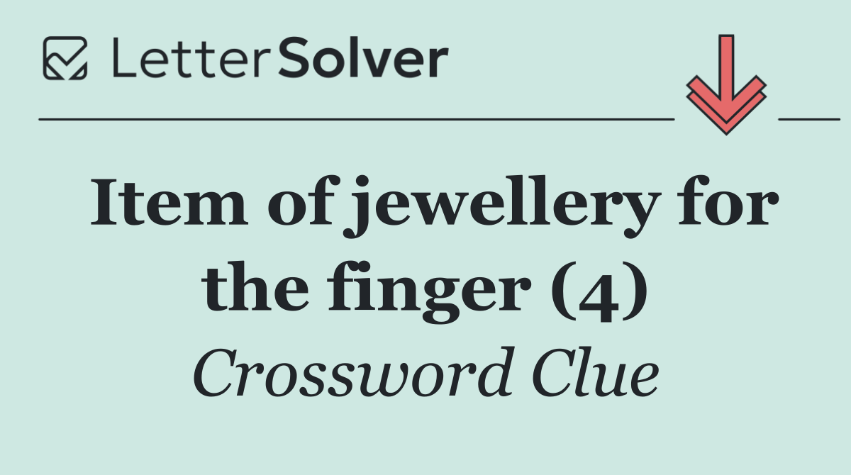 Item of jewellery for the finger (4)