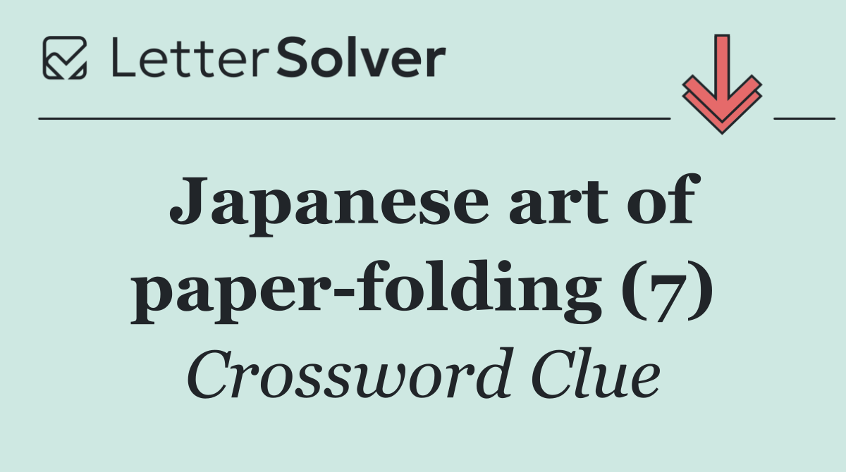 Japanese art of paper folding (7)