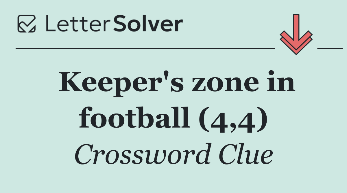 Keeper's zone in football (4,4)