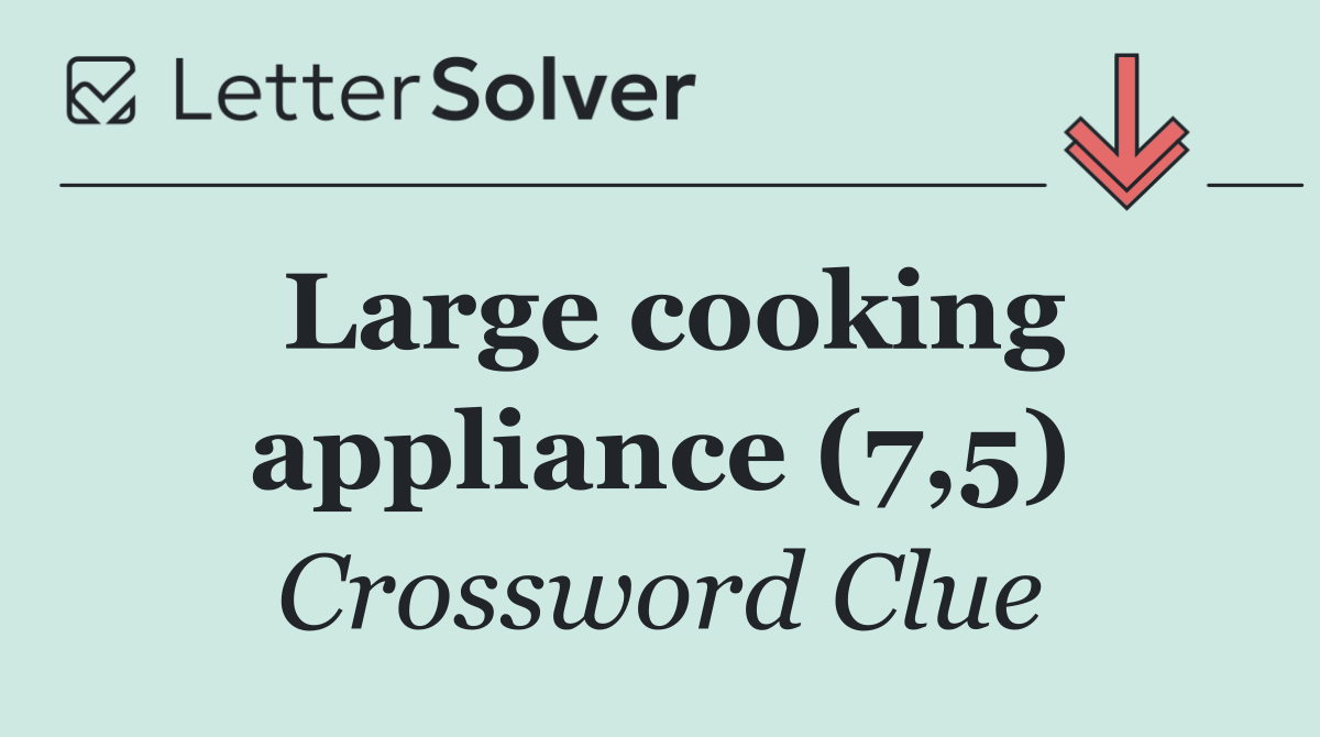 Large cooking appliance (7,5)