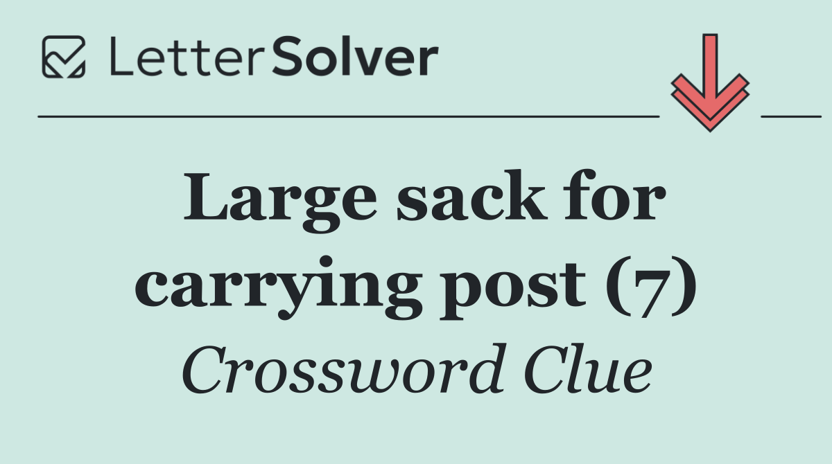 Large sack for carrying post (7)