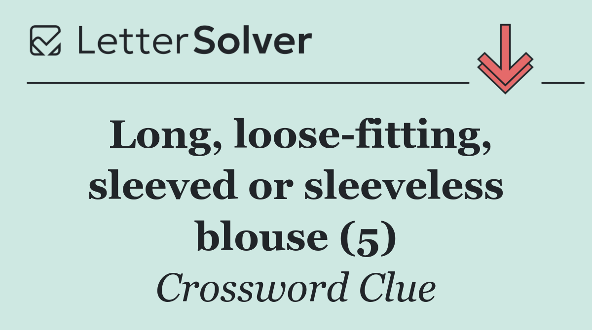 Long, loose fitting, sleeved or sleeveless blouse (5)