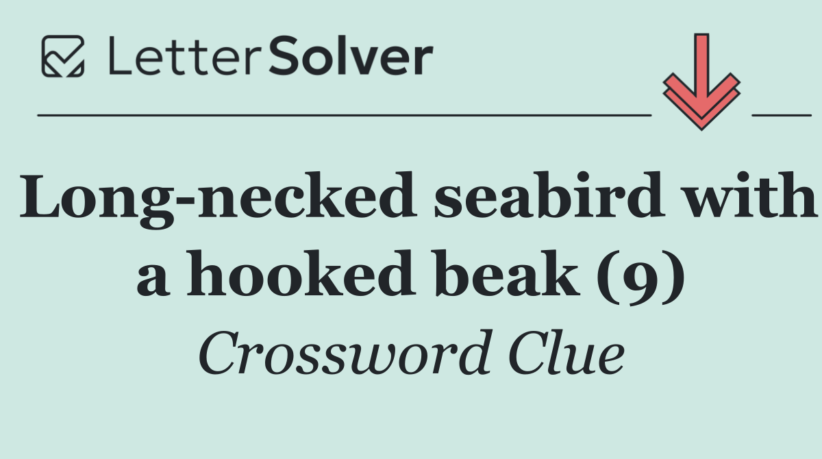Long necked seabird with a hooked beak (9)