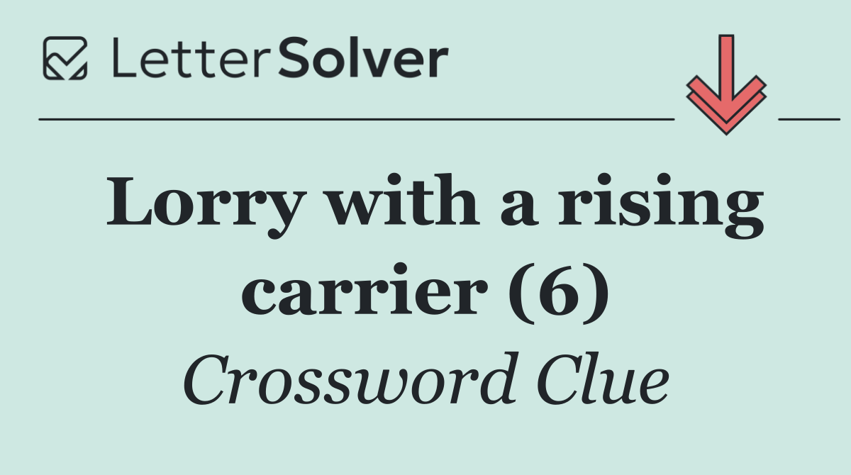 Lorry with a rising carrier (6)