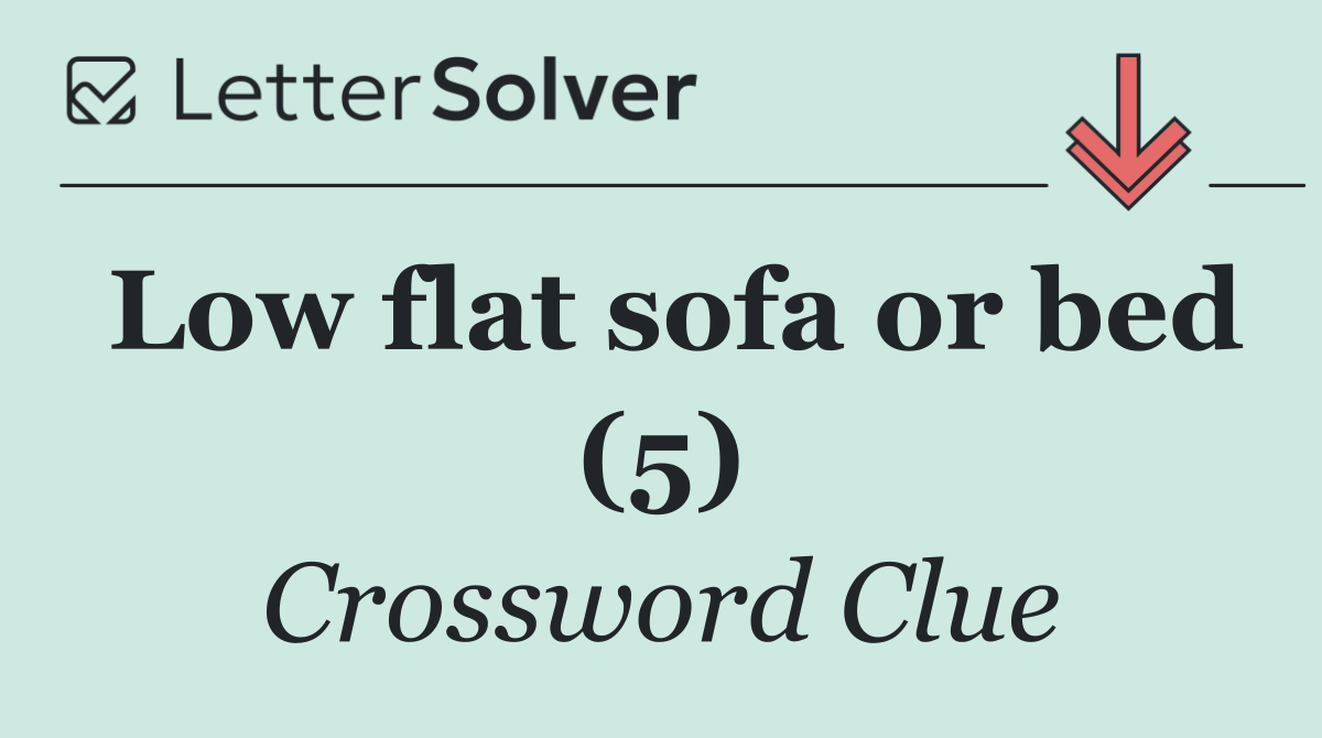Low flat sofa or bed (5)