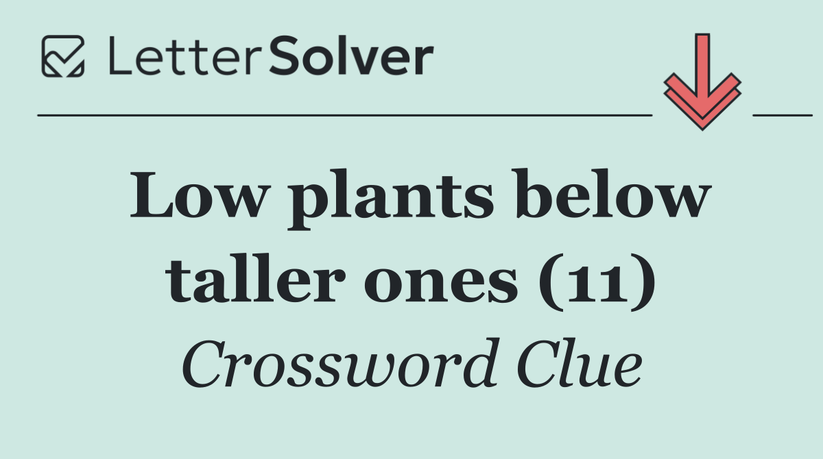 Low plants below taller ones (11)