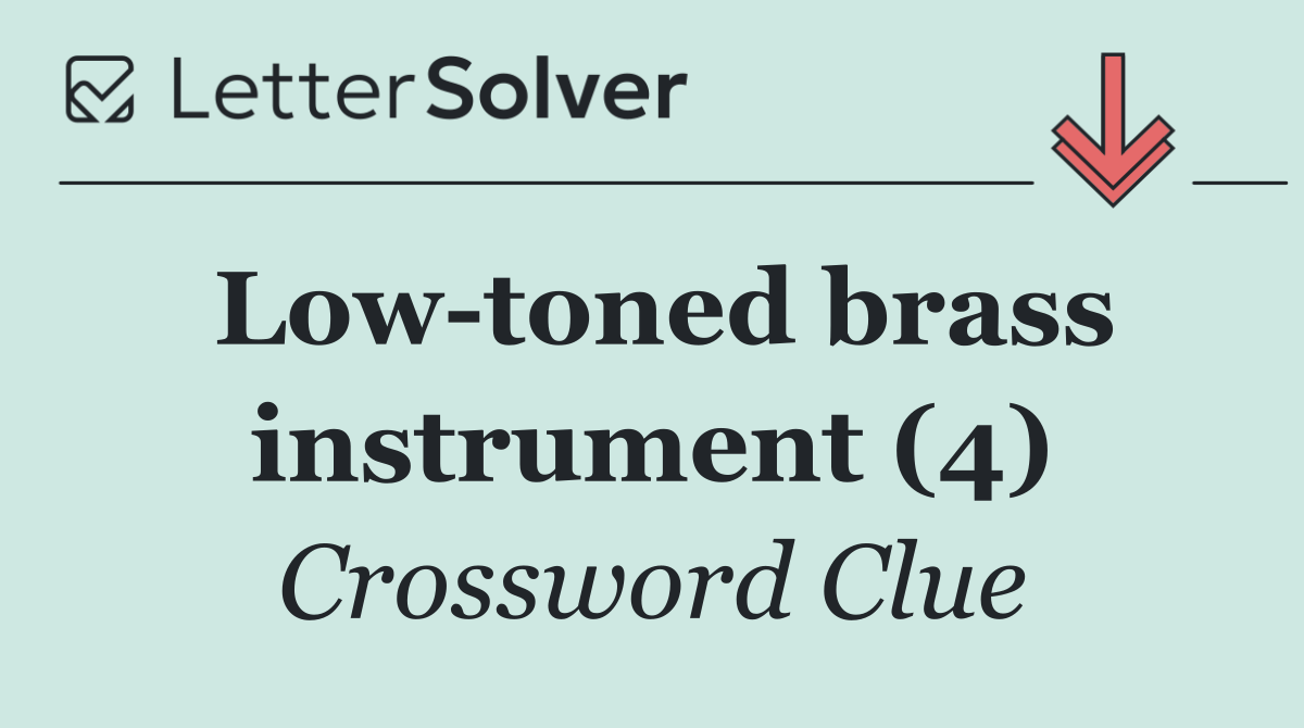 Low toned brass instrument (4)