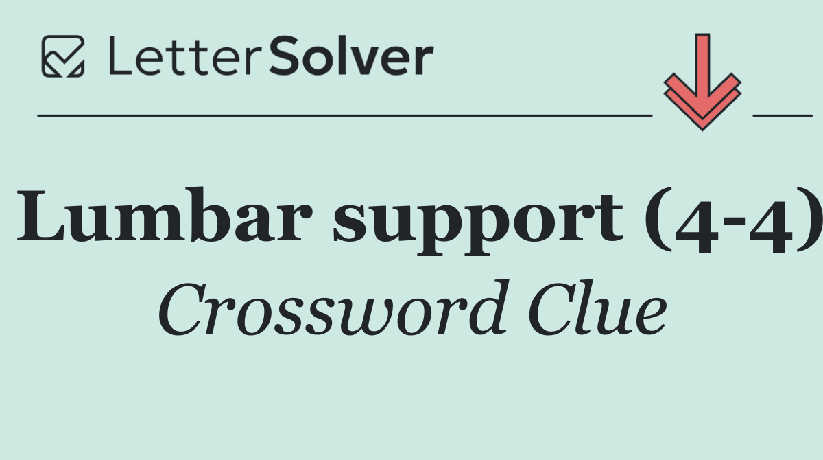 Lumbar support (4 4)