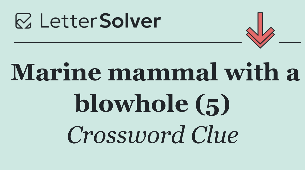 Marine mammal with a blowhole (5)