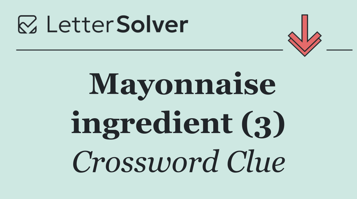 Mayonnaise ingredient (3)