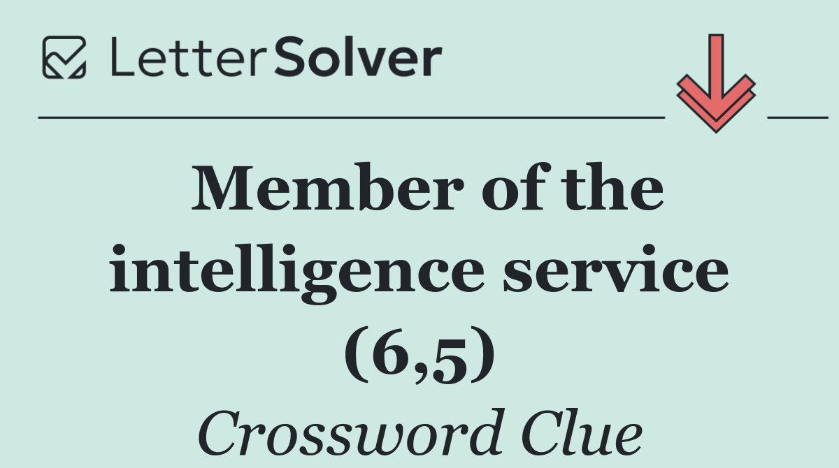 Member of the intelligence service (6,5)