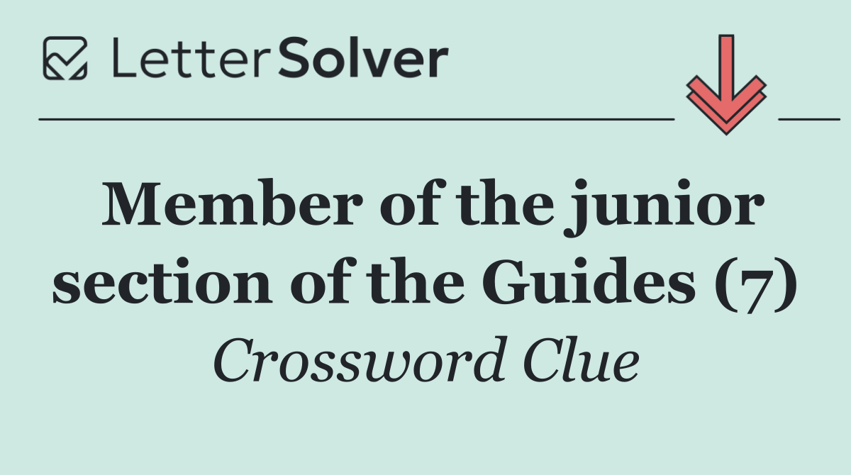 Member of the junior section of the Guides (7)