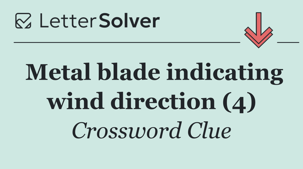 Metal blade indicating wind direction (4)