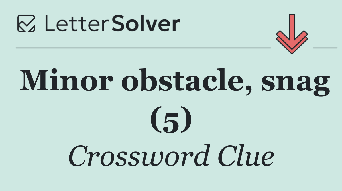 Minor obstacle, snag (5)