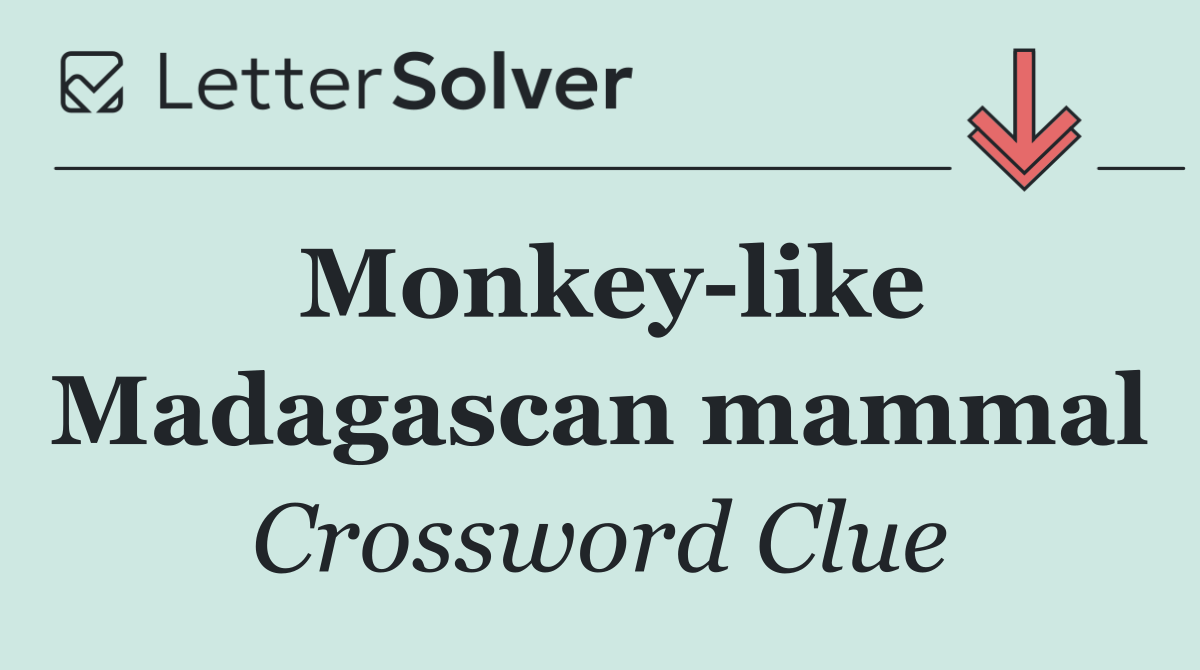 Monkey like Madagascan mammal