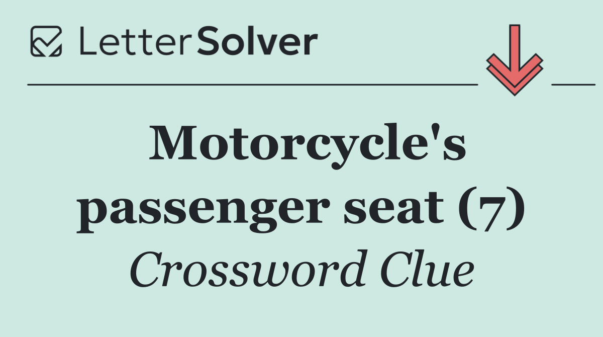 Motorcycle's passenger seat (7)