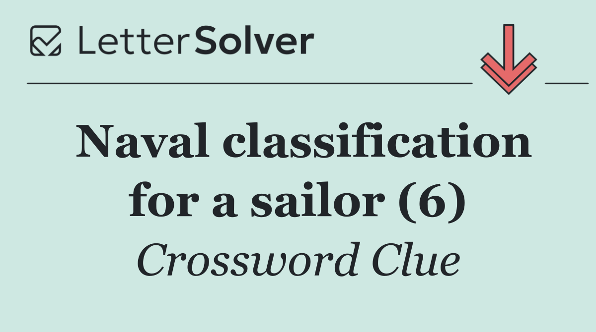 Naval classification for a sailor (6)