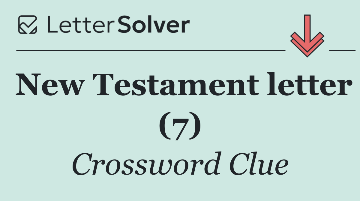 New Testament letter (7)