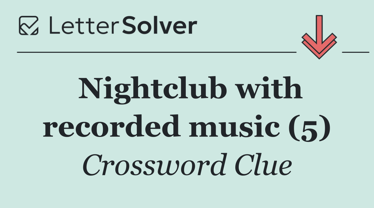 Nightclub with recorded music (5)
