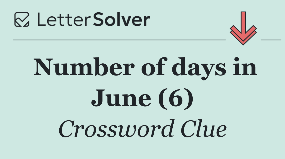 Number of days in June (6)