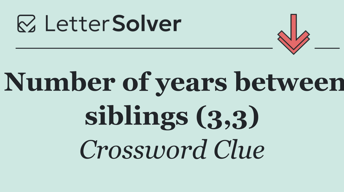 Number of years between siblings (3,3)