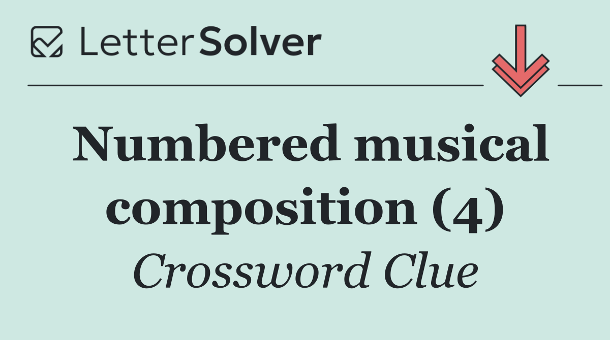 Numbered musical composition (4)