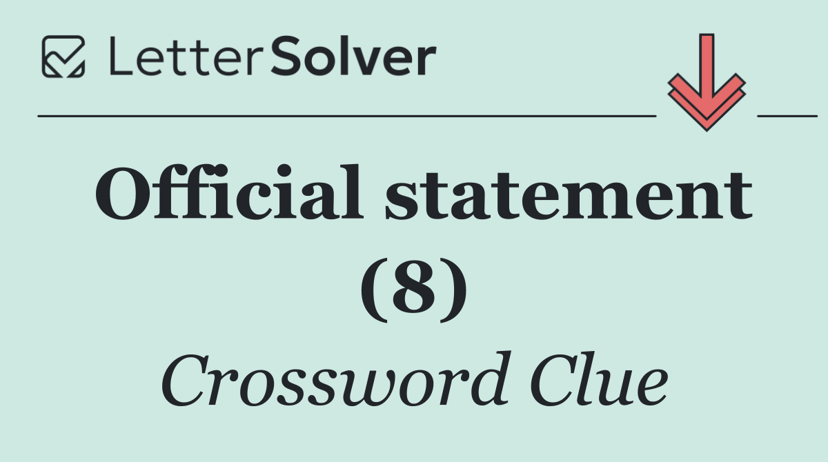 Official statement (8)