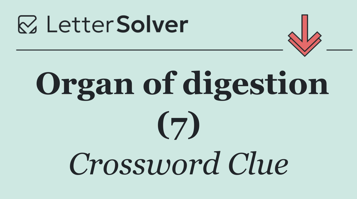 Organ of digestion (7)