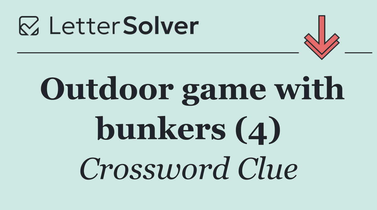 Outdoor game with bunkers (4)
