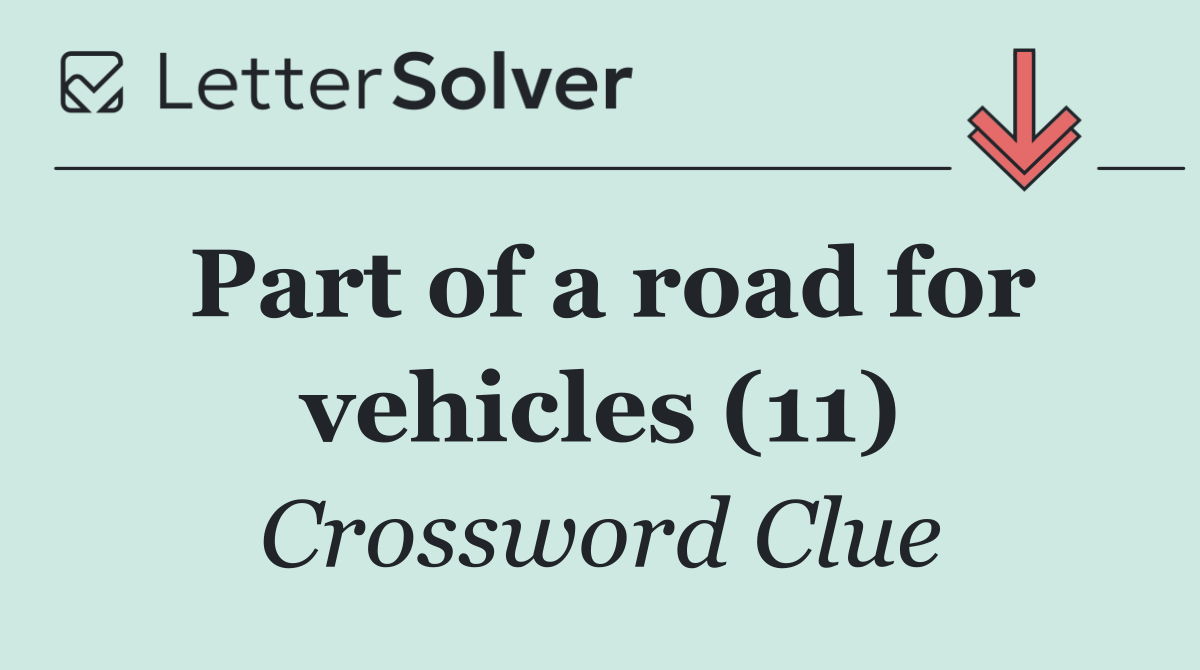 Part of a road for vehicles (11)