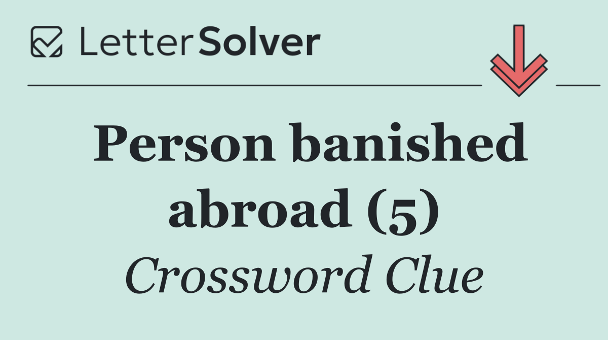 Person banished abroad (5)