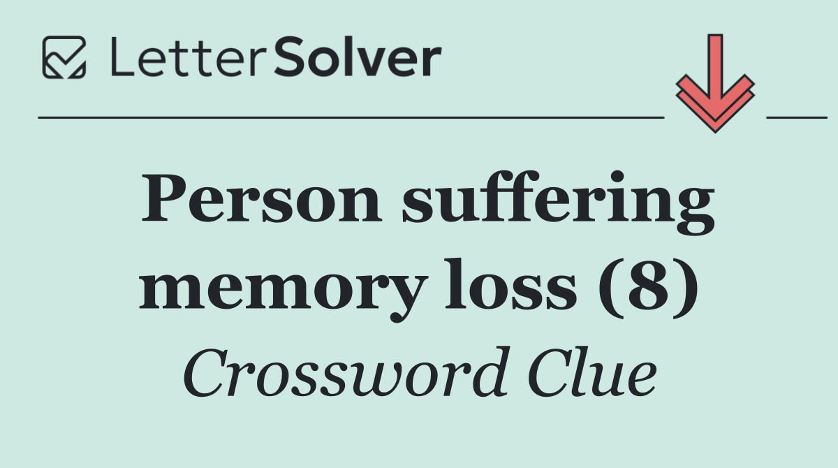 Person suffering memory loss (8)