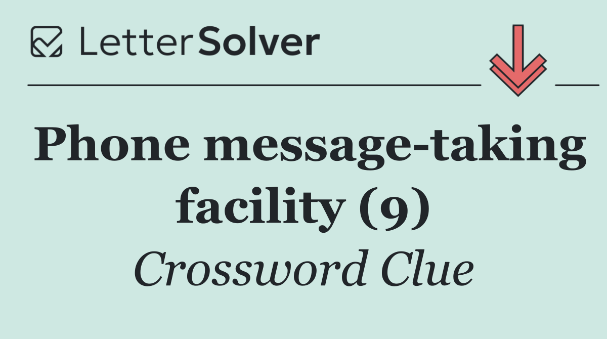 Phone message taking facility (9)