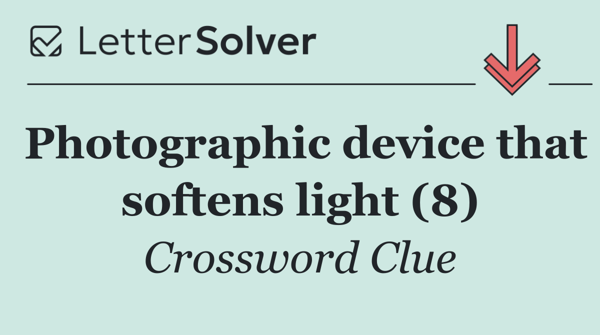 Photographic device that softens light (8)