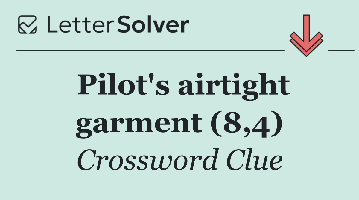 Pilot's airtight garment (8,4)