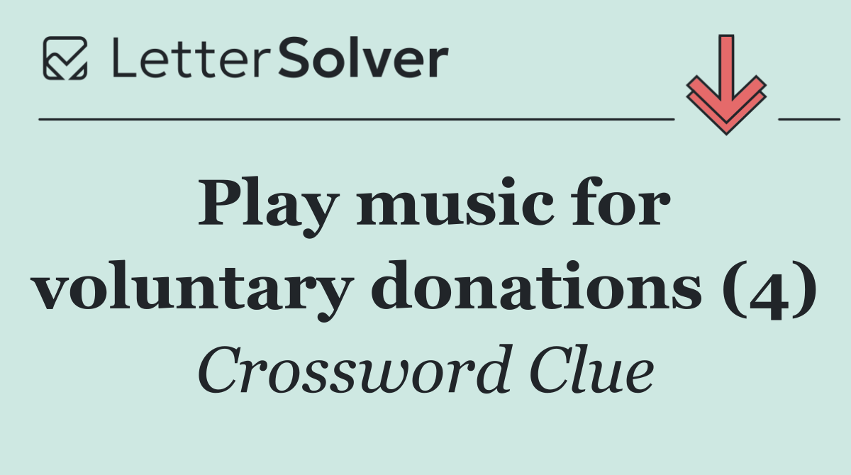 Play music for voluntary donations (4)