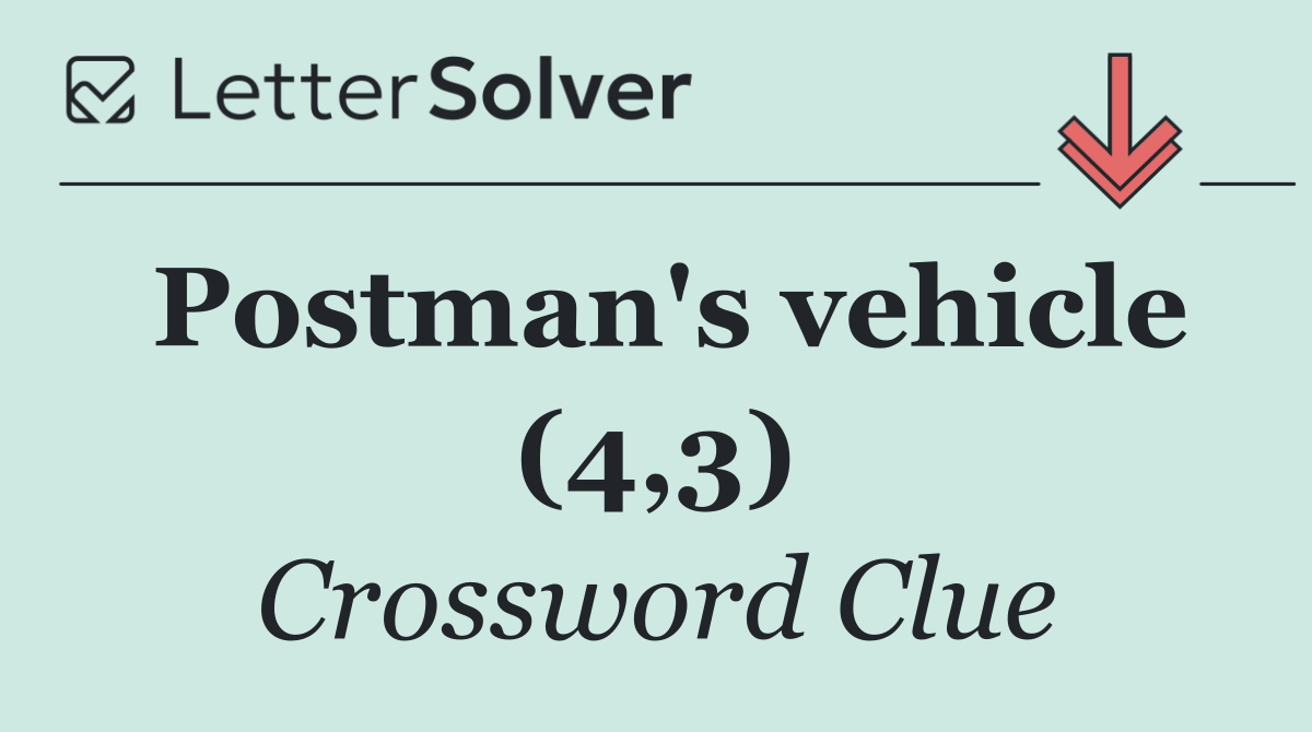 Postman's vehicle (4,3)