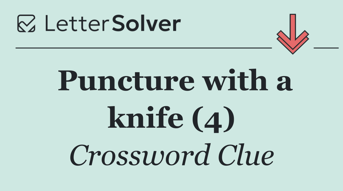 Puncture with a knife (4)