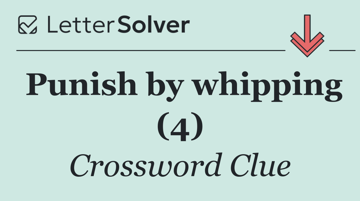 Punish by whipping (4)