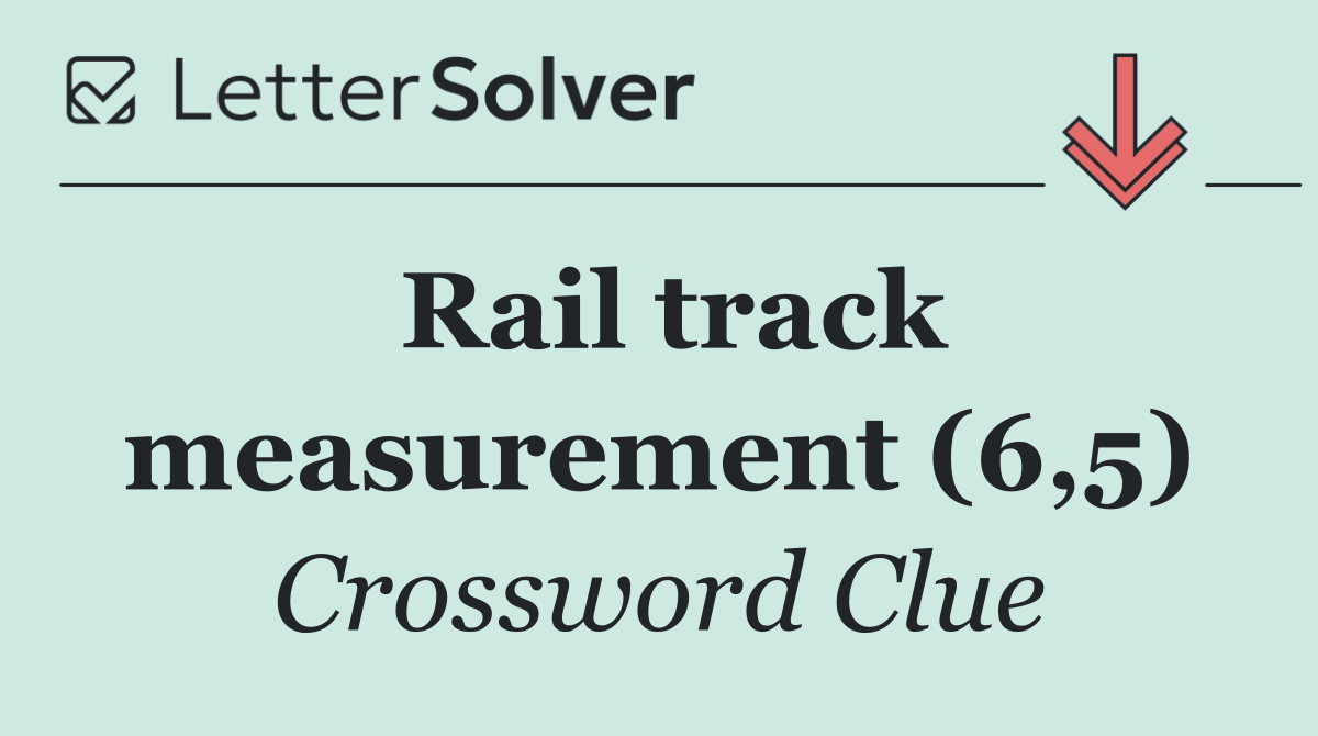 Rail track measurement (6,5)
