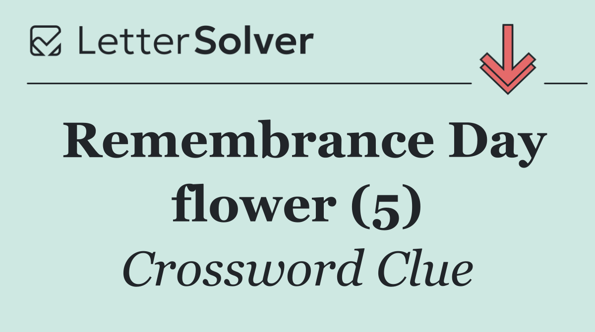 Remembrance Day flower (5)